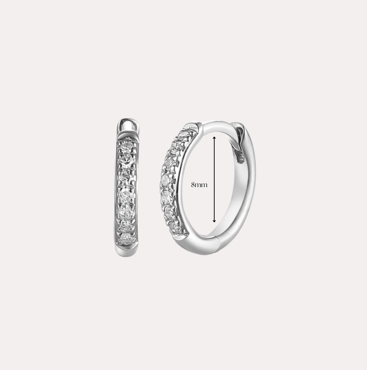 Claw Set Diamond Huggies In 18K Gold - The Jewelyst. - Claw Set Diamond Huggies In 18K Gold