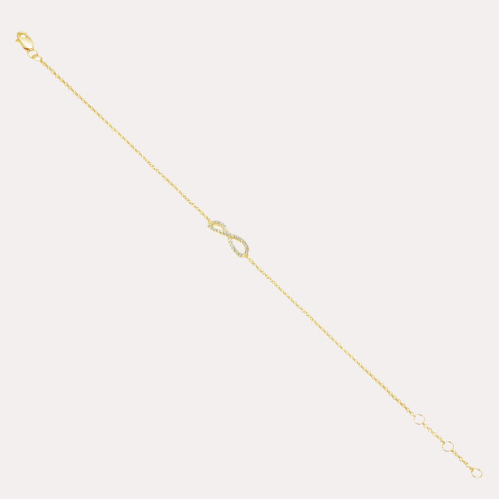 Claw Set Infinity Diamond Bracelet In 18K Gold - The Jewelyst. - Claw Set Infinity Diamond Bracelet In 18K Gold