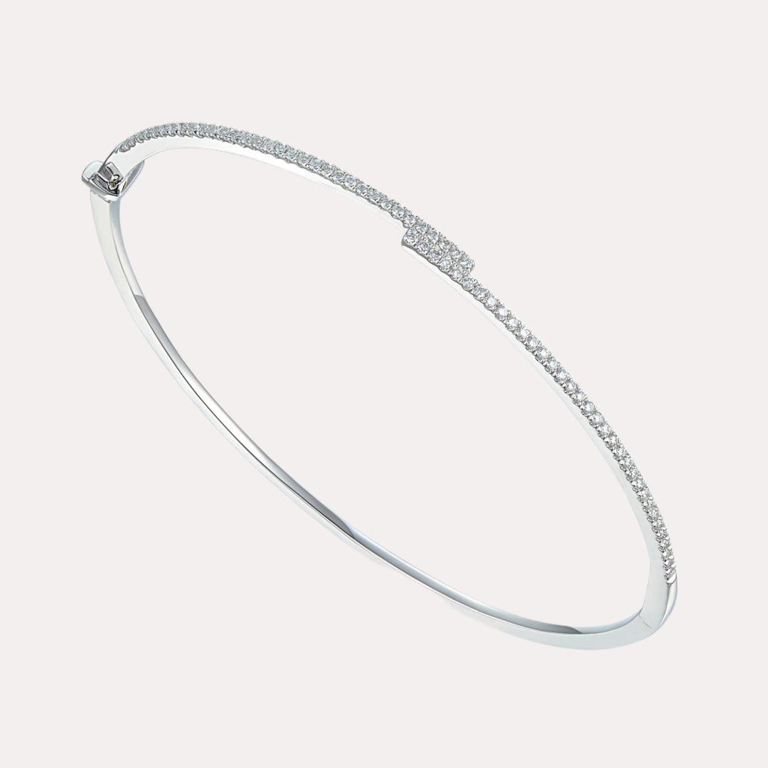 Contour Link Diamond Bangle Bracelet In 18K Gold - The Jewelyst. - Contour Link Diamond Bangle Bracelet In 18K Gold