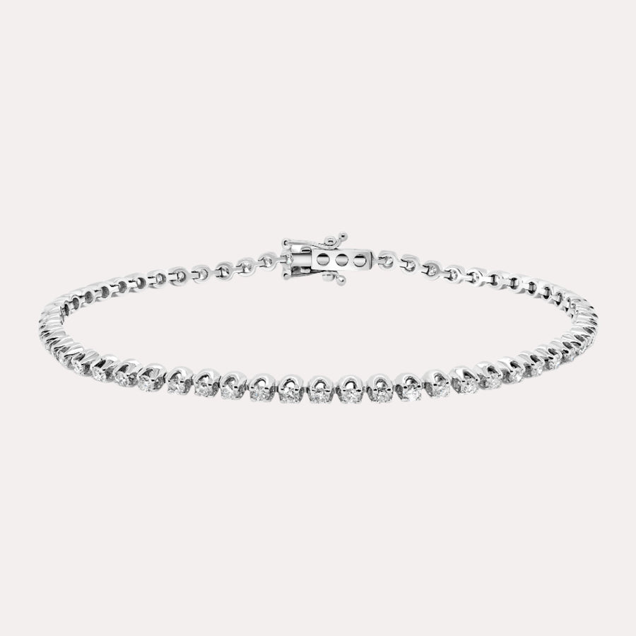 Crown Diamond Tennis Bracelet In 18K Gold - The Jewelyst. - Crown Diamond Tennis Bracelet In 18K Gold