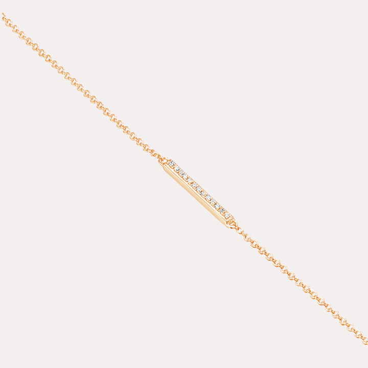 Diamond Bar Bracelet In 18K Gold - The Jewelyst. - Diamond Bar Bracelet In 18K Gold