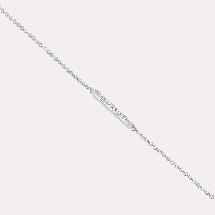 Diamond Bar Bracelet In 18K Gold - The Jewelyst. - Diamond Bar Bracelet In 18K Gold