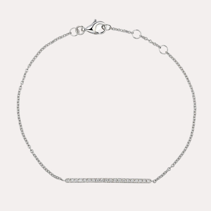 Diamond Wide Bar Bracelet In 18K Gold - The Jewelyst. - Diamond Wide Bar Bracelet In 18K Gold