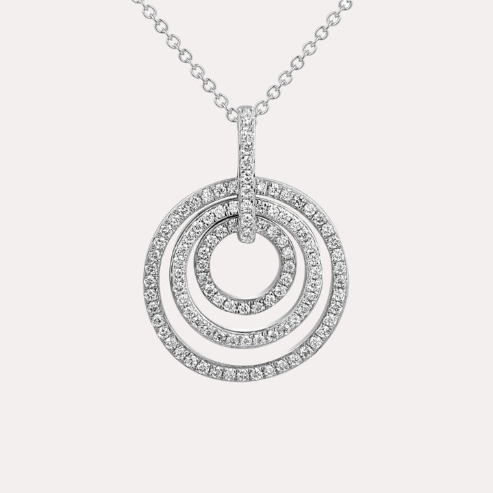 Eternal Circle Diamond Pendant Necklace In 18K Gold - The Jewelyst. - Eternal Circle Diamond Pendant Necklace In 18K Gold