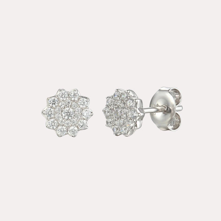 Flower Cluster Earrings In 18K Gold - The Jewelyst. - Flower Cluster Earrings In 18K Gold