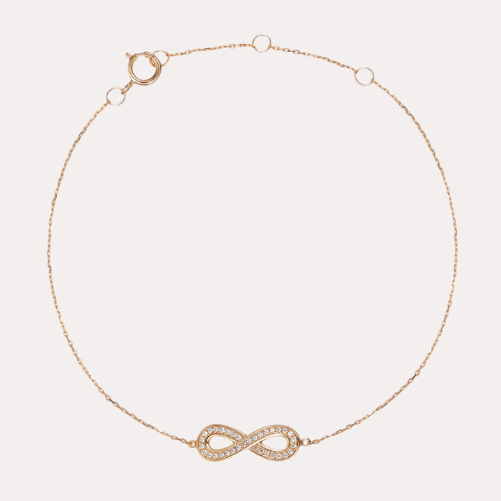 Infinity Diamond Bracelet In 18K Gold - The Jewelyst. - Infinity Diamond Bracelet In 18K Gold
