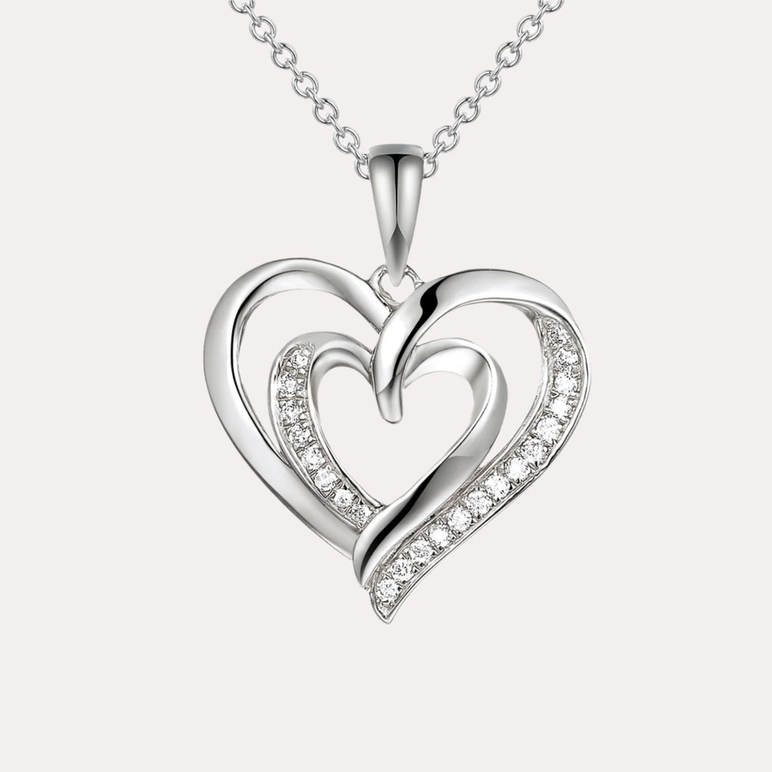 Love Heart Diamond Pendant Necklace In 18K Gold - The Jewelyst. - Love Heart Diamond Pendant Necklace In 18K Gold