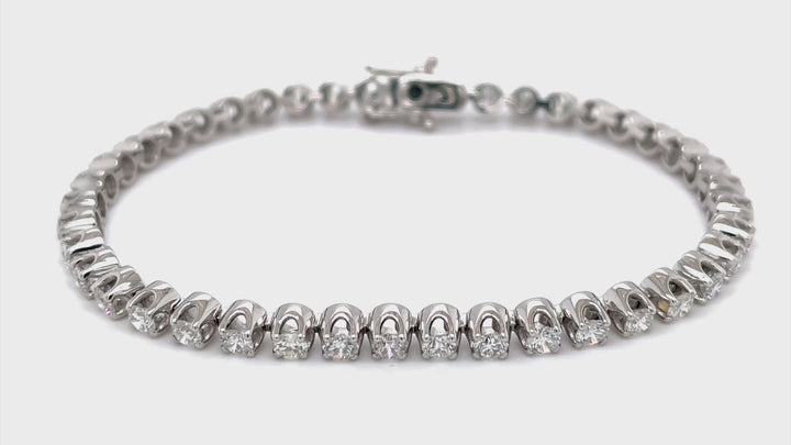 Crown Diamond Tennis Bracelet In 18K Gold