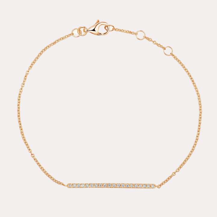 Diamond Wide Bar Bracelet In 18ct Gold