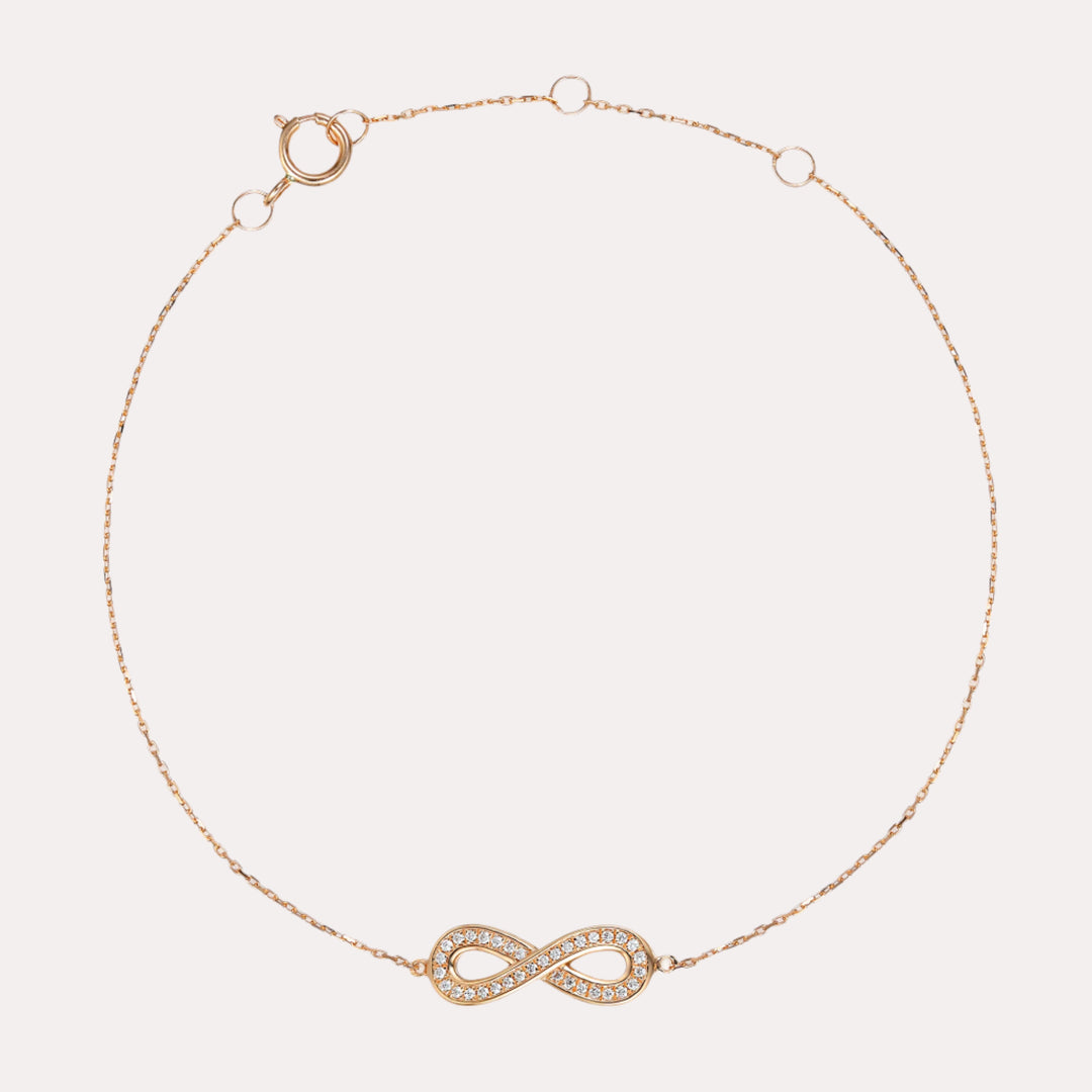 Infinity Diamond Bracelet In 18K Gold