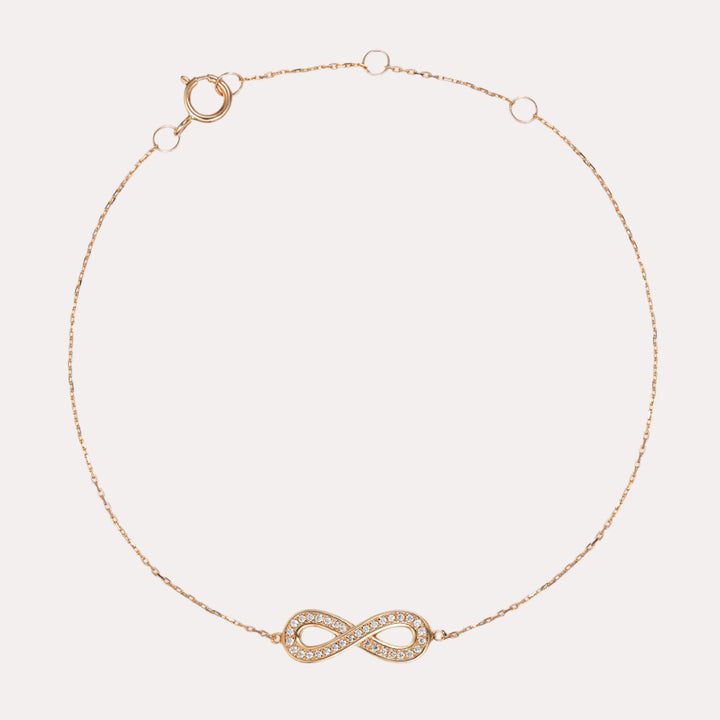 Infinity Diamond Bracelet In 18K Gold