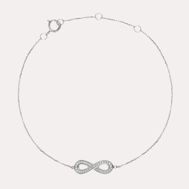 Infinity Diamond Bracelet In 18K Gold