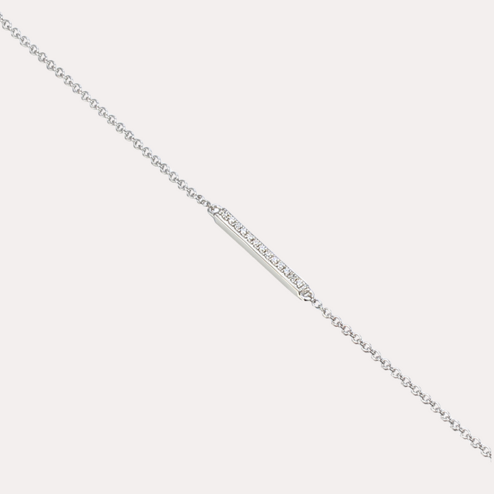 Diamond Bar Bracelet In 18K Gold