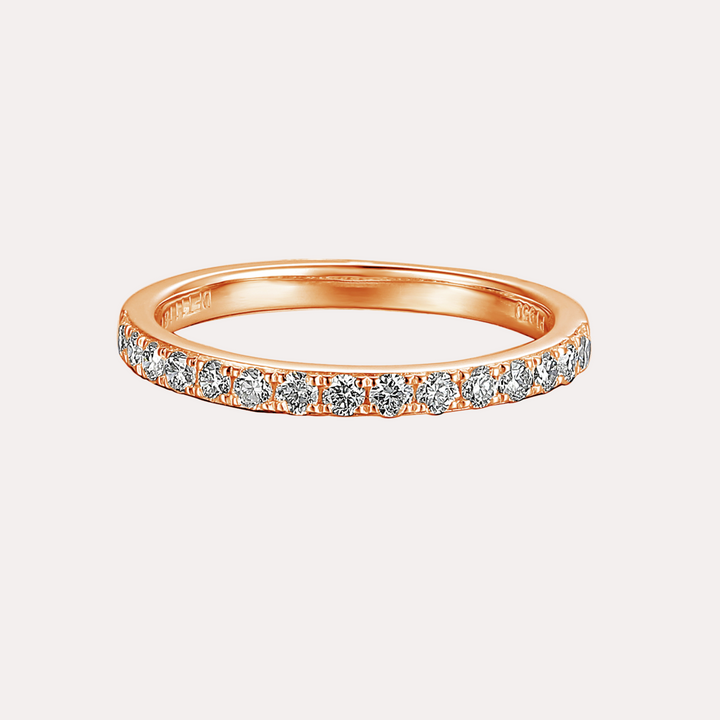 Round Brilliant Cut Diamond Claw Set Half Eternity Ring