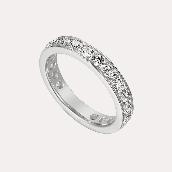 Round Brilliant Cut Grain Set Full Eternity Ring