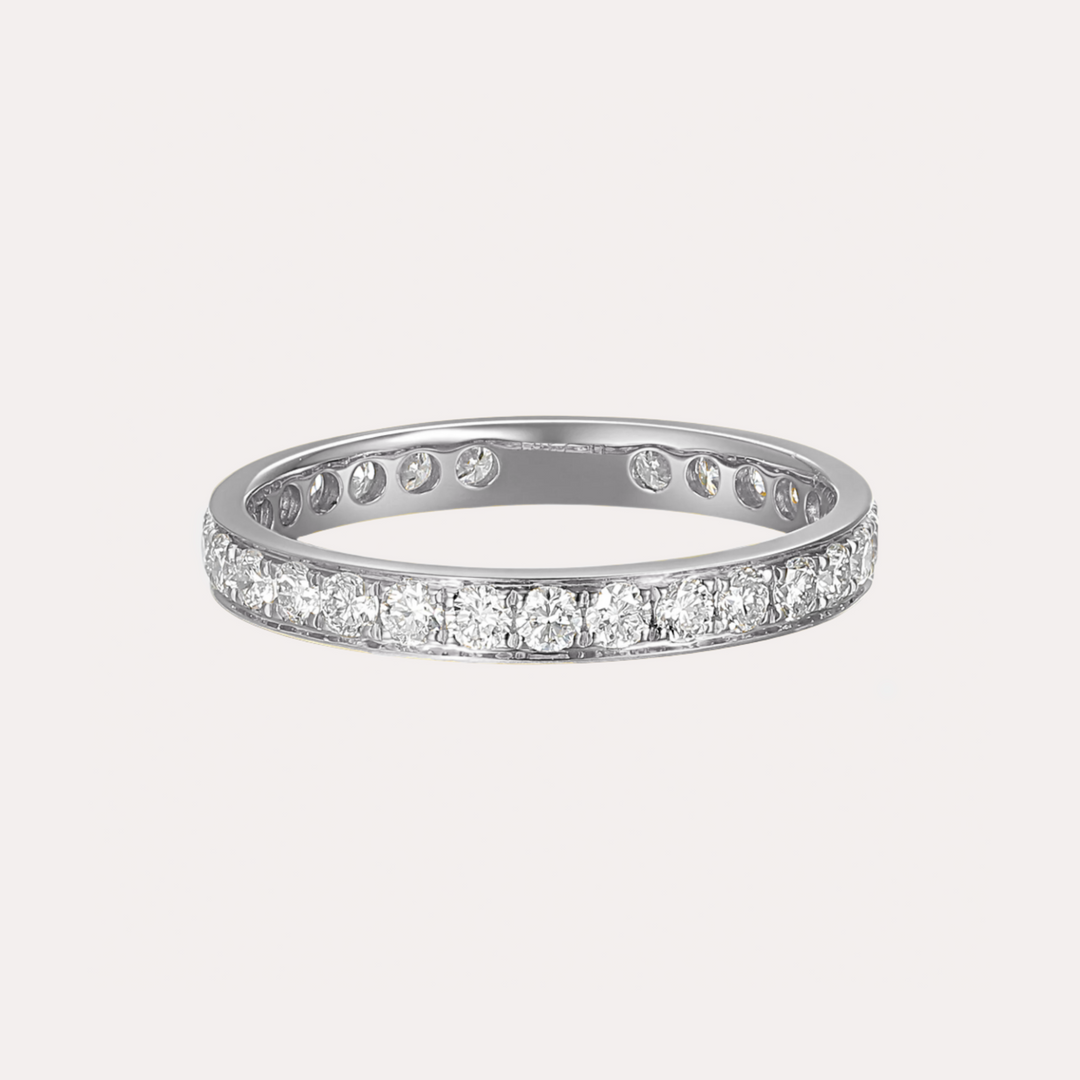 Round Brilliant Cut Grain Set Full Eternity Ring