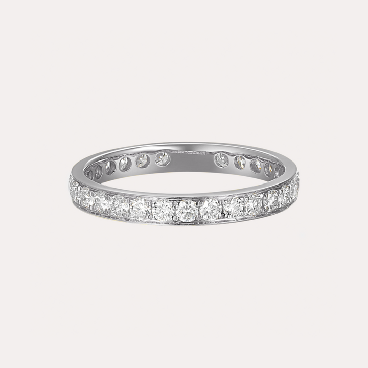 Round Brilliant Cut Grain Set Full Eternity Ring