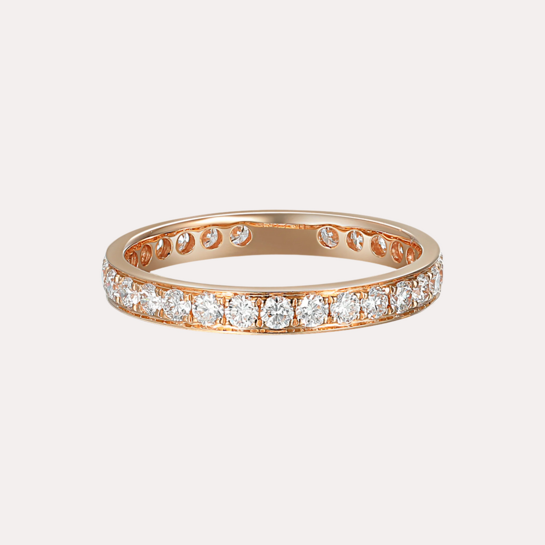 Round Brilliant Cut Grain Set Full Eternity Ring