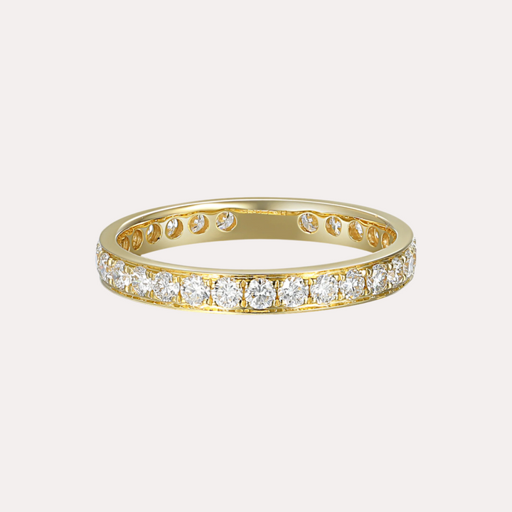 Round Brilliant Cut Grain Set Full Eternity Ring