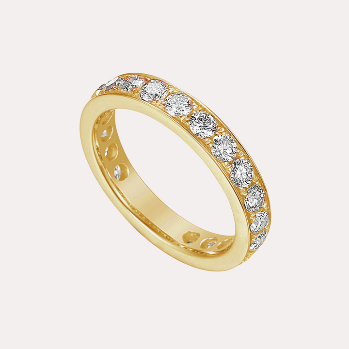 Round Brilliant Cut Grain Set Full Eternity Ring