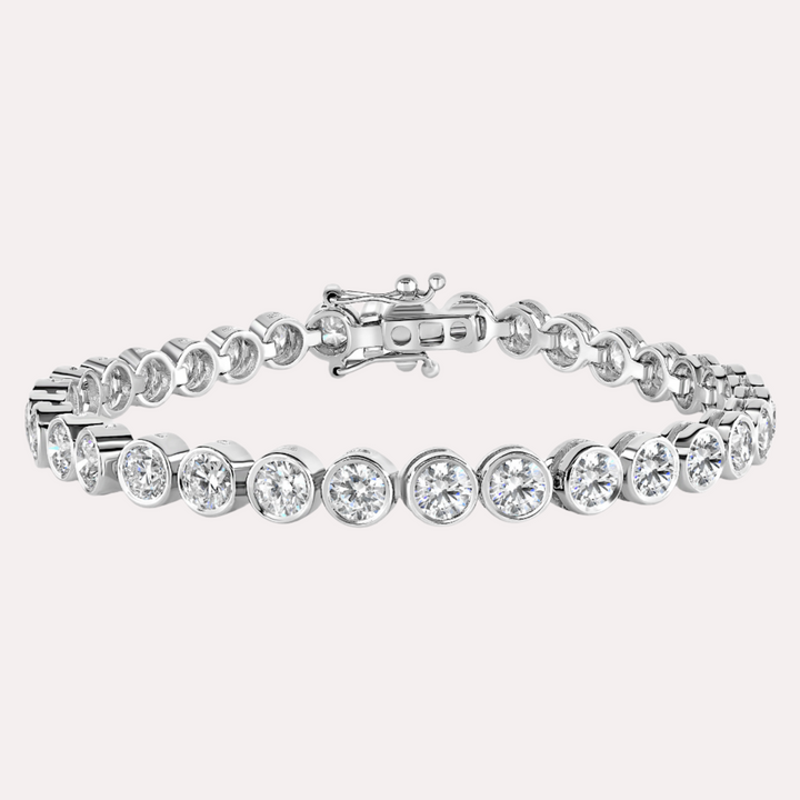 Rubover Diamond Tennis Bracelet In 18K Gold