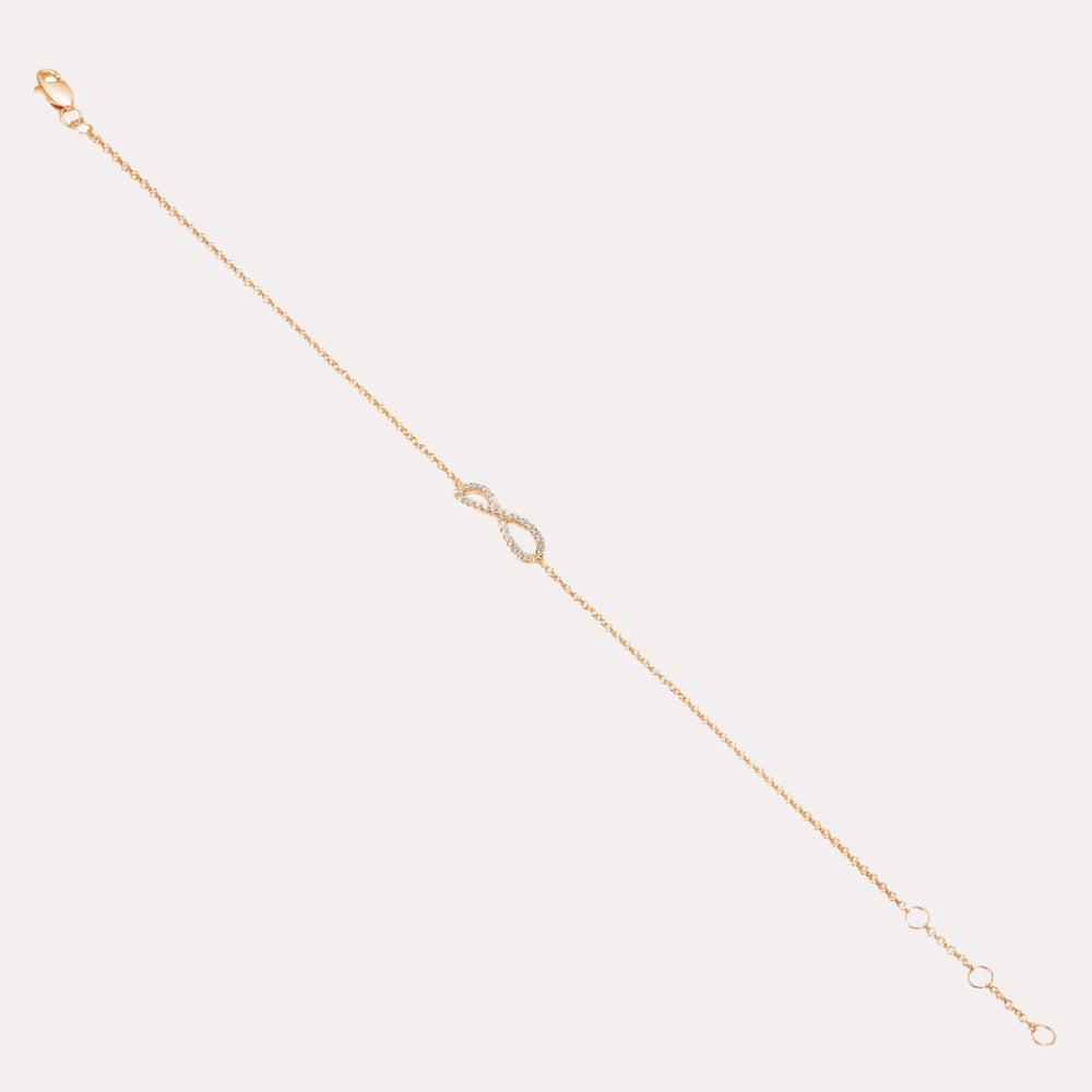 Claw Set Infinity Diamond Bracelet In 18K Gold - The Jewelyst. - Claw Set Infinity Diamond Bracelet In 18K Gold