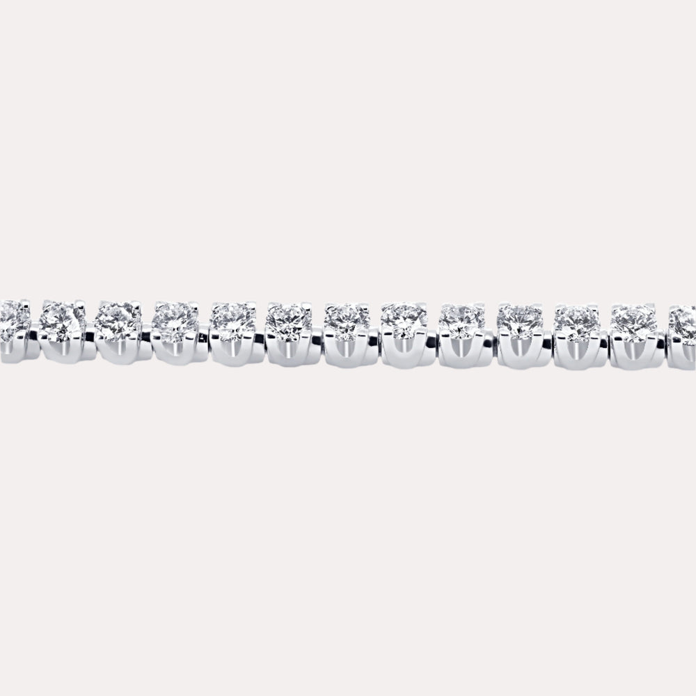 Crown Diamond Tennis Bracelet In 18K Gold - The Jewelyst. - Crown Diamond Tennis Bracelet In 18K Gold