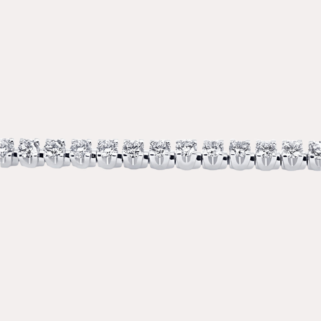 Crown Diamond Tennis Bracelet In 18K Gold - The Jewelyst. - Crown Diamond Tennis Bracelet In 18K Gold