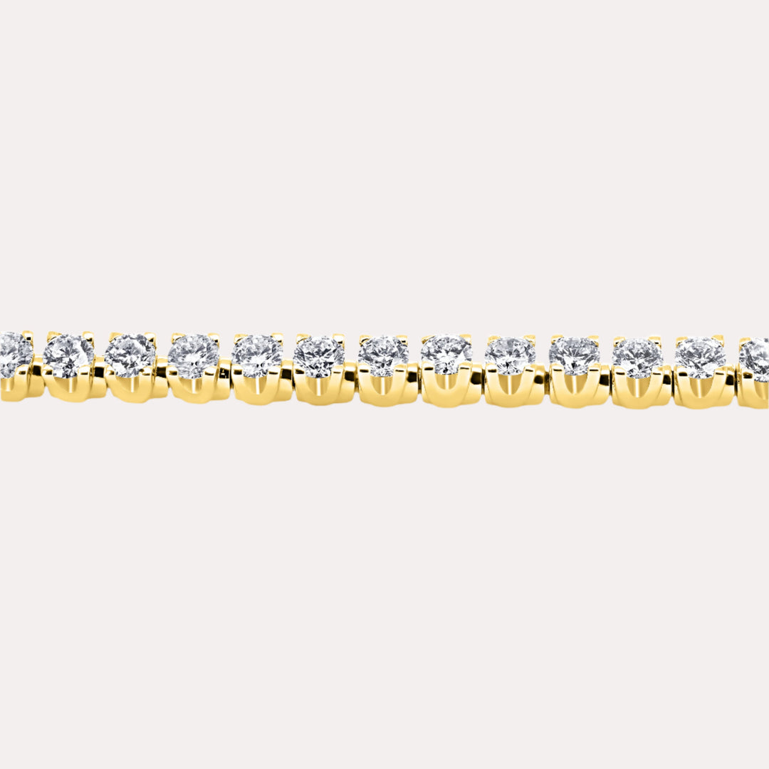 Crown Diamond Tennis Bracelet In 18K Gold - The Jewelyst. - Crown Diamond Tennis Bracelet In 18K Gold