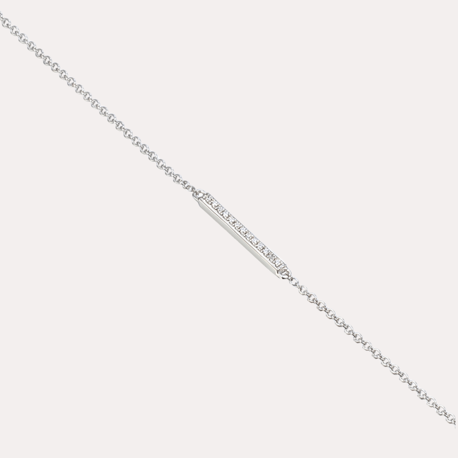 Diamond Bar Bracelet In 18K Gold - The Jewelyst. - Diamond Bar Bracelet In 18K Gold
