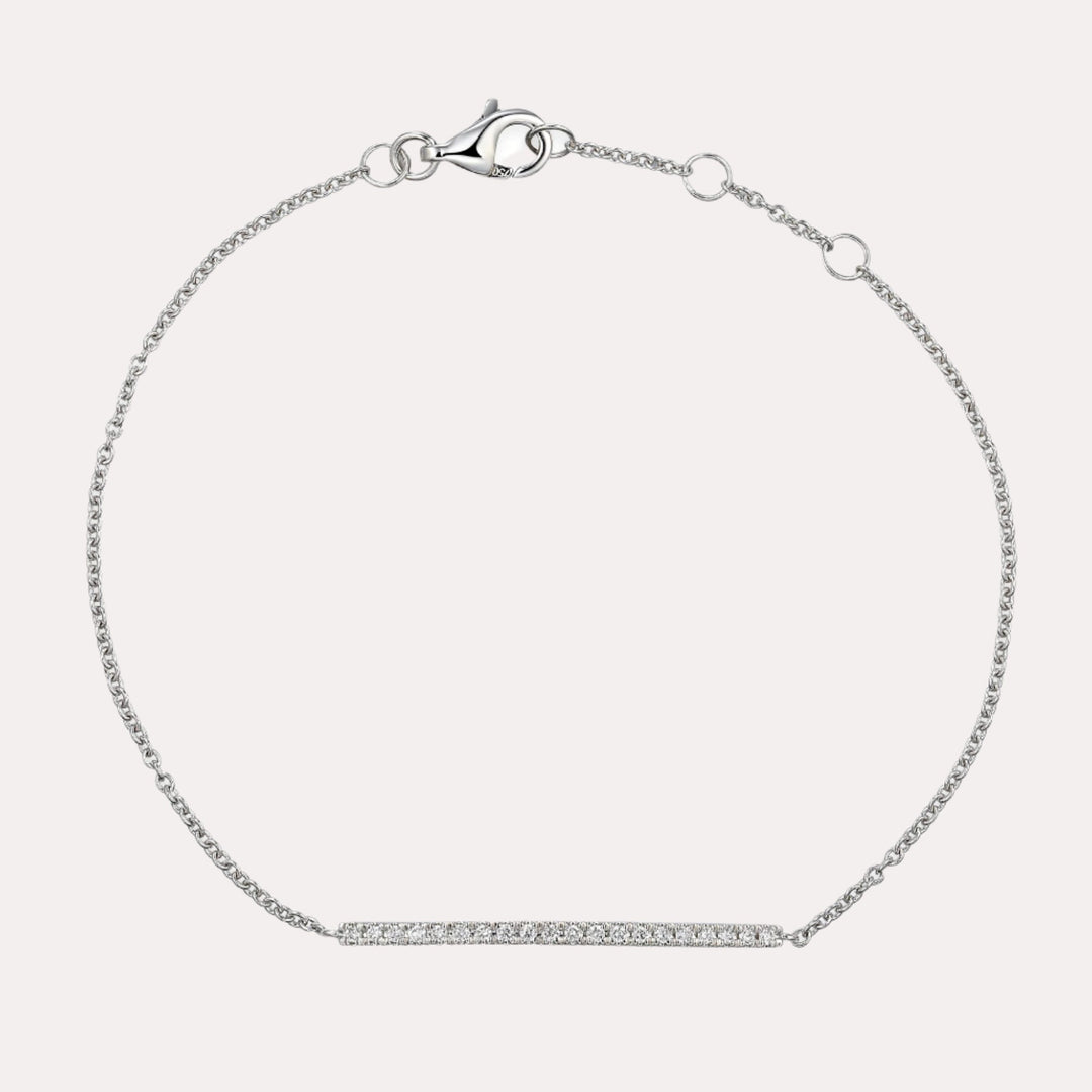 Diamond Wide Bar Bracelet In 18K Gold - The Jewelyst. - Diamond Wide Bar Bracelet In 18K Gold