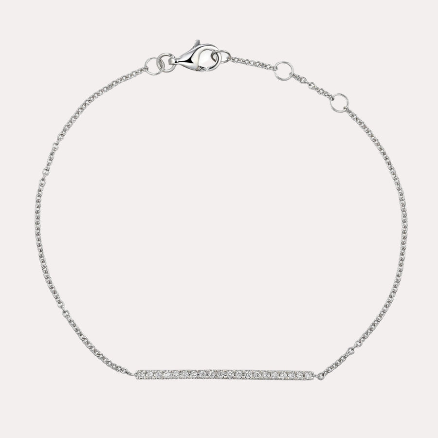 Diamond Wide Bar Bracelet In 18K Gold - The Jewelyst. - Diamond Wide Bar Bracelet In 18K Gold