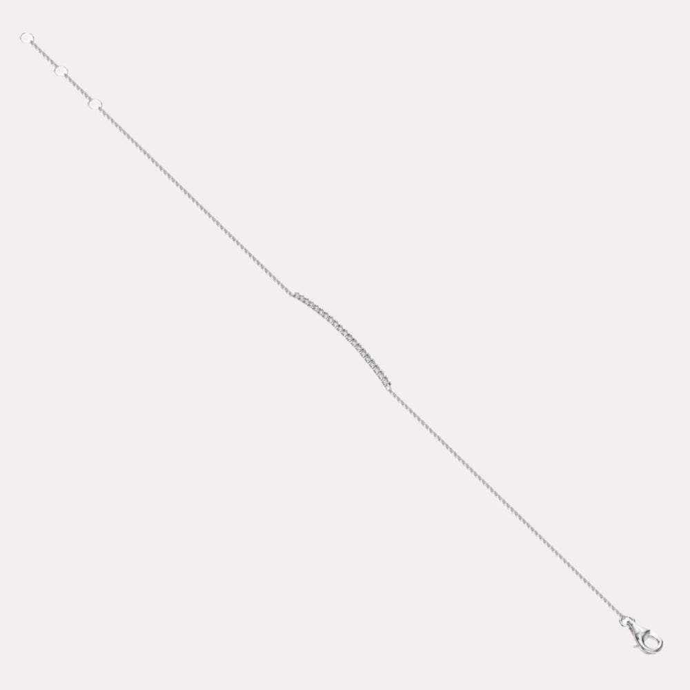 Diamond Wide Bar Bracelet In 18K Gold - The Jewelyst. - Diamond Wide Bar Bracelet In 18K Gold