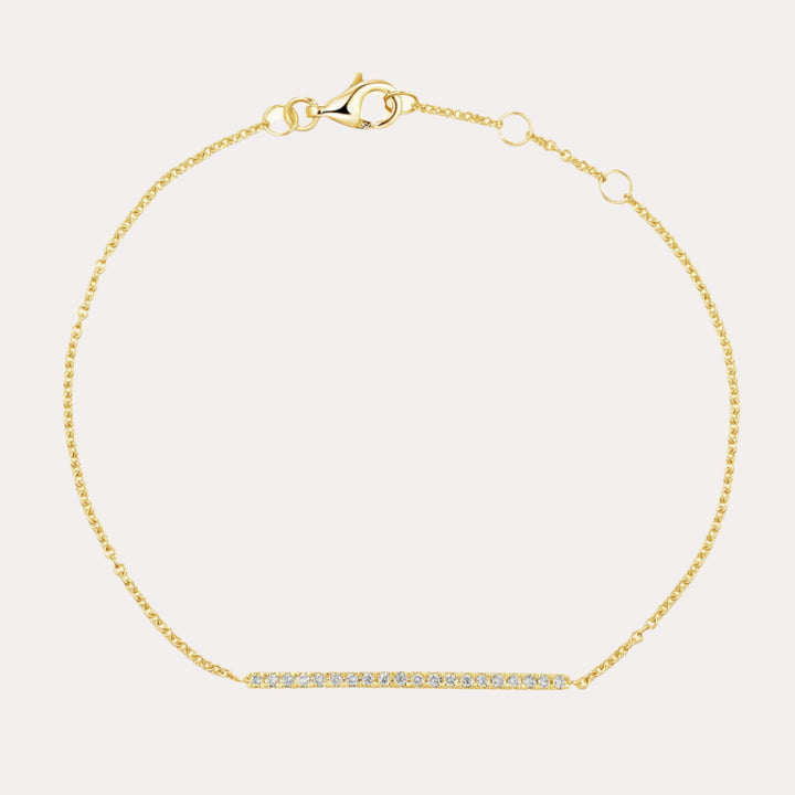 Diamond Wide Bar Bracelet In 18K Gold - The Jewelyst. - Diamond Wide Bar Bracelet In 18K Gold