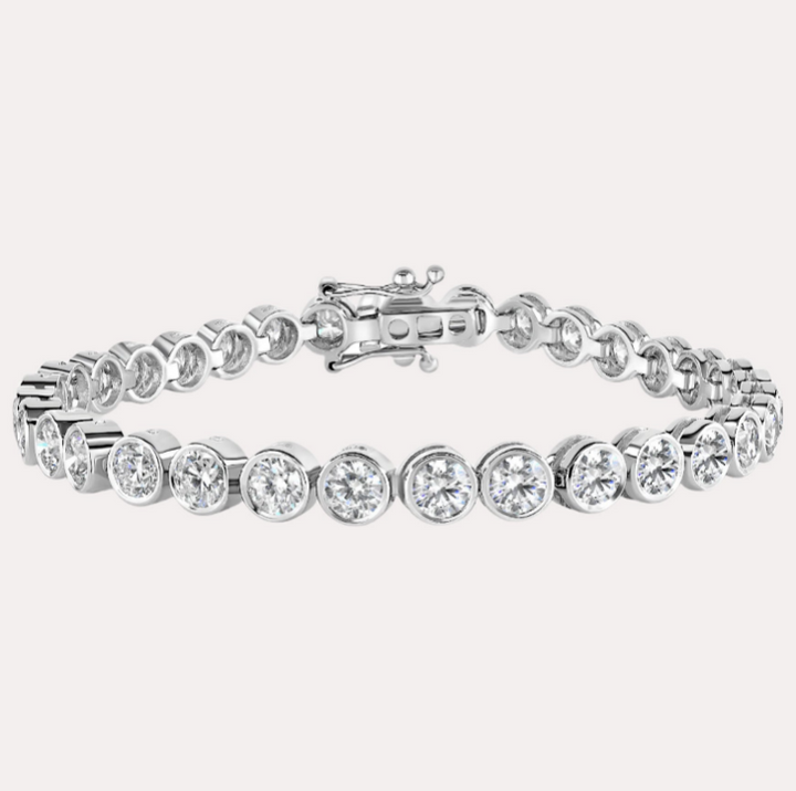 Rubover Diamond Tennis Bracelet In 18K Gold