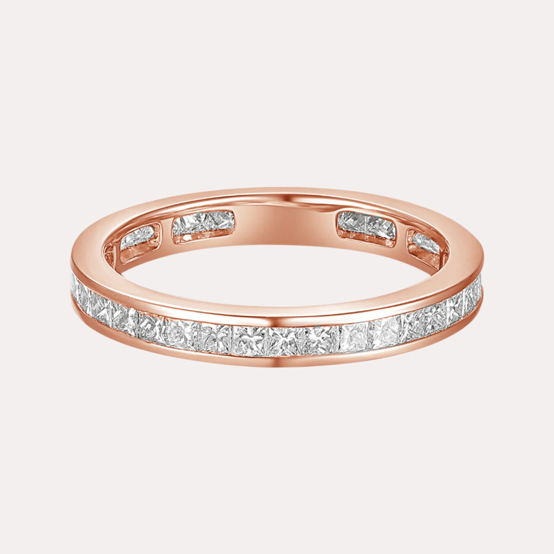 Princess Cut Diamond Channel Set Full Eternity Ring - The Jewelyst. - Princess Cut Diamond Channel Set Full Eternity Ring