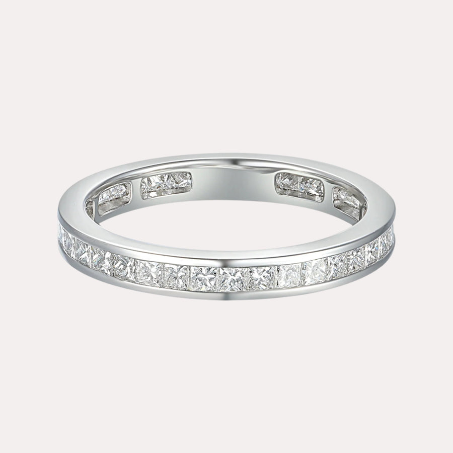 Princess Cut Diamond Channel Set Full Eternity Ring - The Jewelyst. - Princess Cut Diamond Channel Set Full Eternity Ring