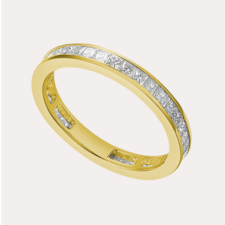 Princess Cut Diamond Channel Set Full Eternity Ring - The Jewelyst. - Princess Cut Diamond Channel Set Full Eternity Ring