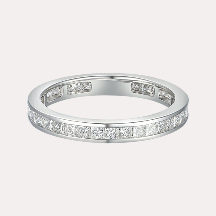 Princess Cut Diamond Channel Set Full Eternity Ring - The Jewelyst. - Princess Cut Diamond Channel Set Full Eternity Ring