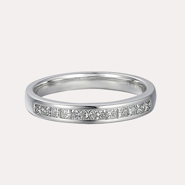 Princess Cut Diamond Channel Set Half Eternity Ring - The Jewelyst. - Princess Cut Diamond Channel Set Half Eternity Ring
