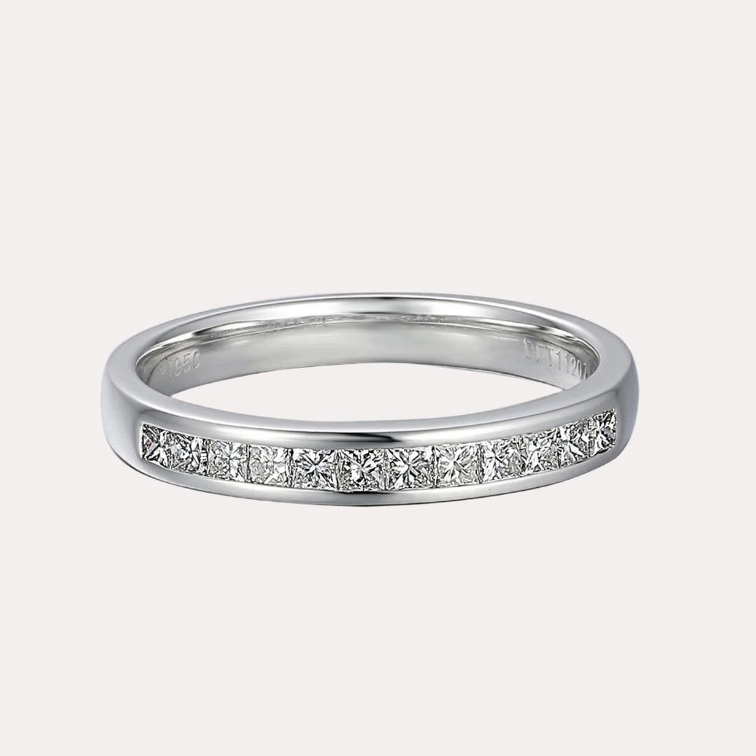 Princess Cut Diamond Channel Set Half Eternity Ring - The Jewelyst. - Princess Cut Diamond Channel Set Half Eternity Ring