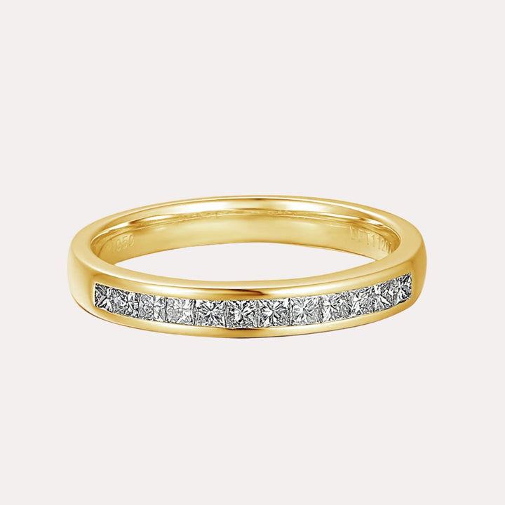 Princess Cut Diamond Channel Set Half Eternity Ring - The Jewelyst. - Princess Cut Diamond Channel Set Half Eternity Ring