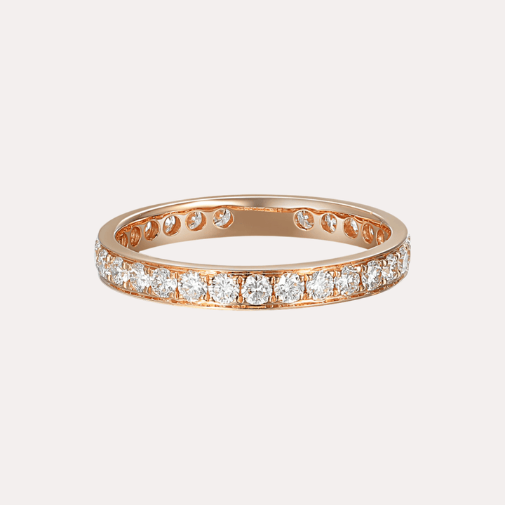 Round Brilliant Cut Grain Set Full Eternity Ring - The Jewelyst. - Round Brilliant Cut Grain Set Full Eternity Ring