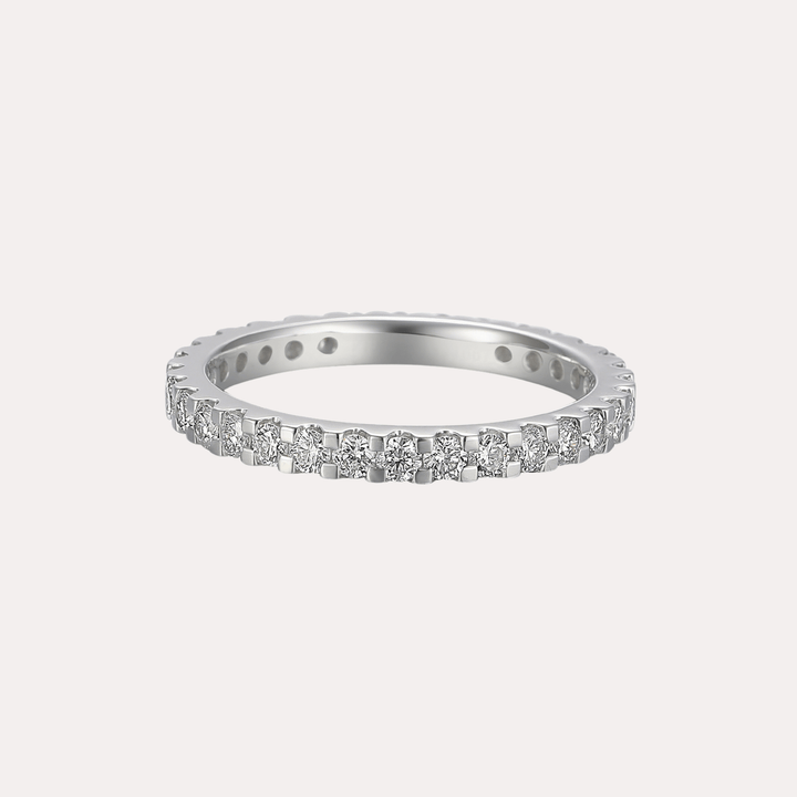 Round Brilliant Cut Scallop Set Full Eternity Ring - The Jewelyst. - Round Brilliant Cut Scallop Set Full Eternity Ring