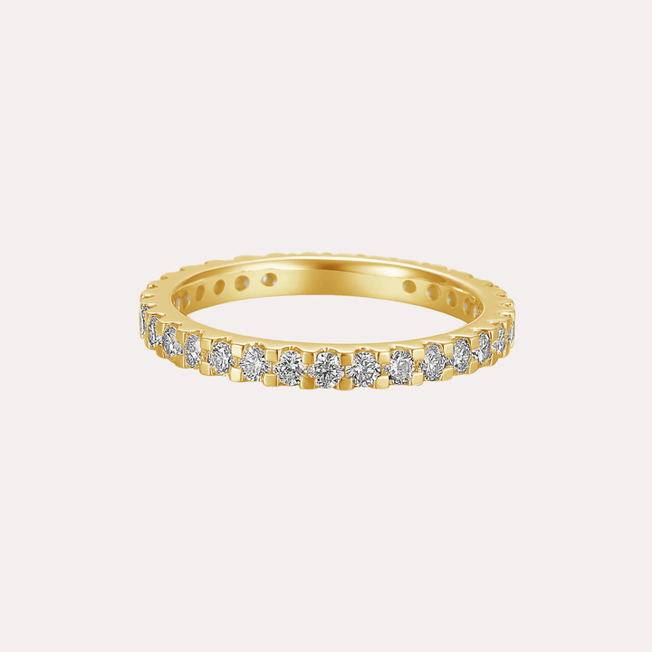 Round Brilliant Cut Scallop Set Full Eternity Ring - The Jewelyst. - Round Brilliant Cut Scallop Set Full Eternity Ring