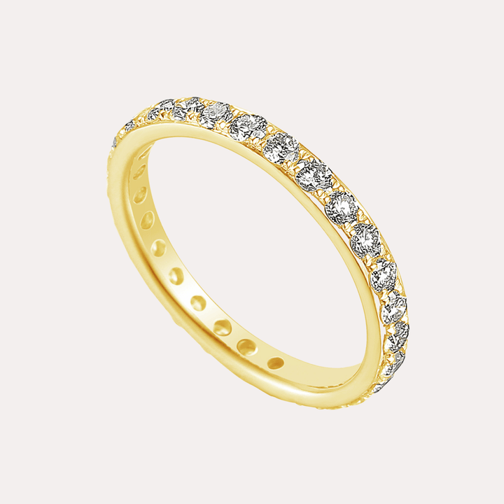 Round Brilliant Diamond Claw Set Full Eternity Ring - The Jewelyst. - Round Brilliant Diamond Claw Set Full Eternity Ring