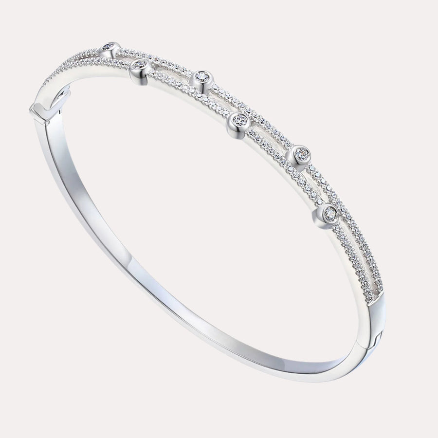 Stardust Rubover Diamond Bangle Bracelet In 18K Gold - The Jewelyst. - Stardust Rubover Diamond Bangle Bracelet In 18K Gold